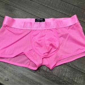 Jockmail Pink Mesh Boxer Briefs for Men